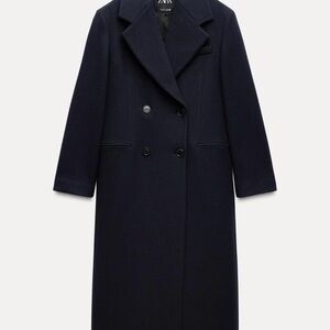 Zara Women's Dark Blue Trench Coat
